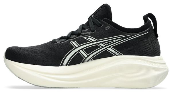 Chaussures Running Asics Gel-Nimbus 27 Large Noir/Blanc Homme