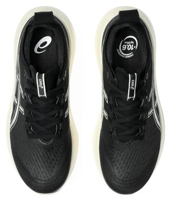 Chaussures Running Asics Gel-Nimbus 27 Large Noir/Blanc Homme