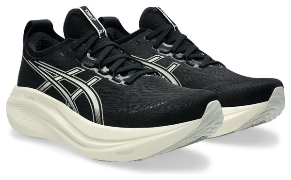 Chaussures Running Asics Gel-Nimbus 27 Large Noir/Blanc Homme