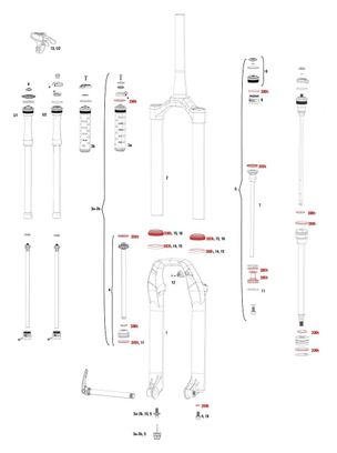 Kit Joint RockShox Revelation RC A1 (2018 et +)