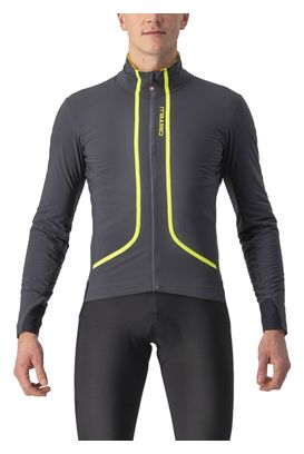 Castelli Flight Air Long Sleeve Jacket Dark Grey/Fluorescent Yellow