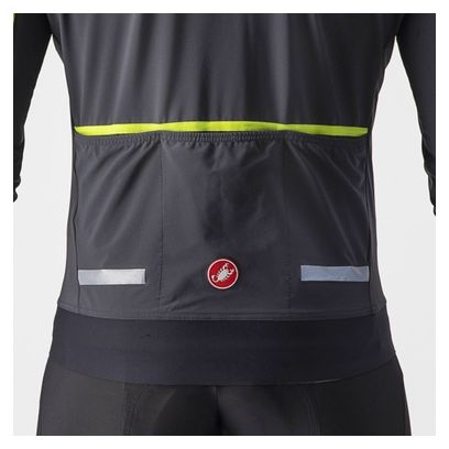 Castelli Flight Air Long Sleeve Jacket Dark Grey/Fluorescent Yellow