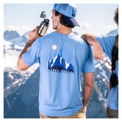 BV Sport Lyocell Alpes Trek Summit Short-Sleeve Jersey, Blue, Unisex