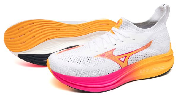 Mizuno Neo Zen Laufschuh Weiß/Pink/Orange Unisex