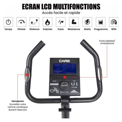 Vélo d'appartement - CARE - CV-385 - Ergomètre et connecté