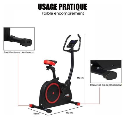 Vélo d'appartement - CARE - CV-385 - Ergomètre et connecté