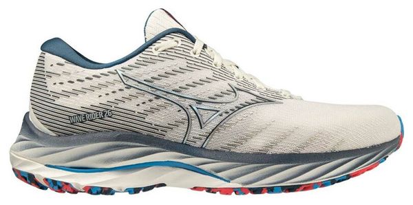 Chaussures de Running Mizuno Wave Rider 26 Blanc Bleu Rouge Femme