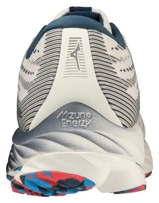 Chaussures de Running Mizuno Wave Rider 26 Blanc Bleu Rouge Femme