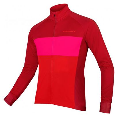 Maillot Manches Longues Endura FS260-Pro Jetstream Rouge/Rose