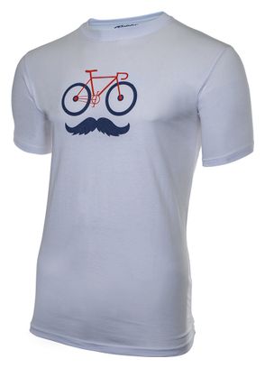 T-Shirt Short Sleeve Rubb'r Moustache White