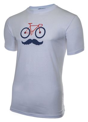 Rubb'r Moustache Short Sleeve T-Shirt White