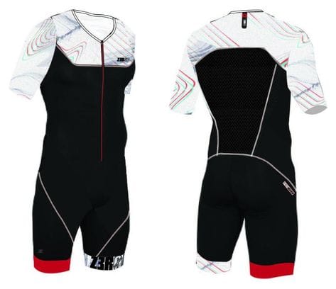 Z3rod TTSUIT START Tri-suit Noisy Glitch Zwart / Wit