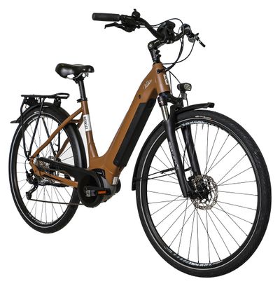 Bicicleta eléctrica de ciudad Bicyklet Victoire Shimano Alivio 9S 400 Wh 700 mm Marrón