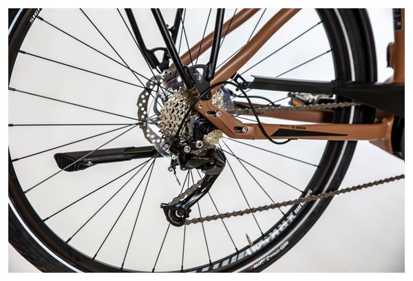 Bicicleta eléctrica de ciudad Bicyklet Victoire Shimano Alivio 9S 400 Wh 700 mm Marrón