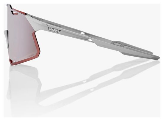 Hypercraft 100% Matte Gray Sunglasses - HiPER Silver Mirror Lens