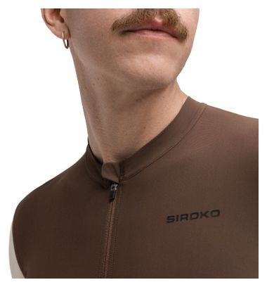 Maillot cyclisme gravel manches courtes homme GM2 Forge Marron
