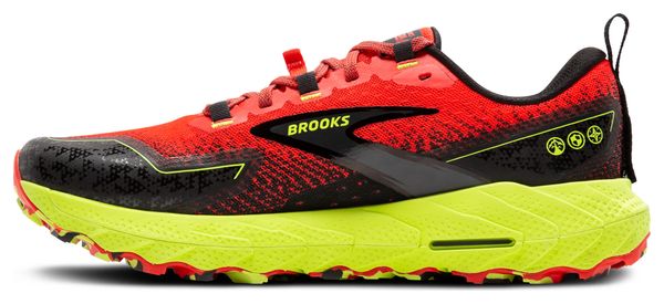 Zapatillas de trail Brooks Cascadia 18 para hombre Rojo/Amarillo