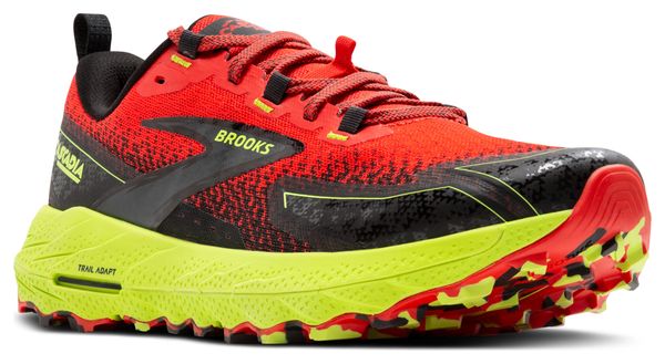 Zapatillas de trail Brooks Cascadia 18 para hombre Rojo/Amarillo