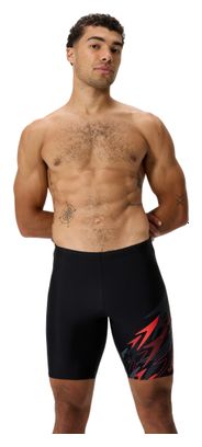 Speedo Medley Logo Schwimmshorts Schwarz/Rot für Herren