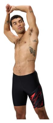 Speedo Medley Logo Schwimmshorts Schwarz/Rot für Herren