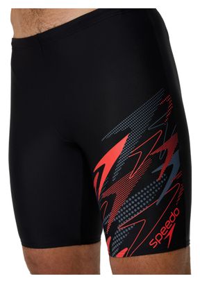 Speedo Medley Logo Schwimmshorts Schwarz/Rot für Herren