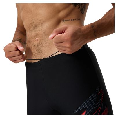 Speedo Medley Logo Schwimmshorts Schwarz/Rot für Herren