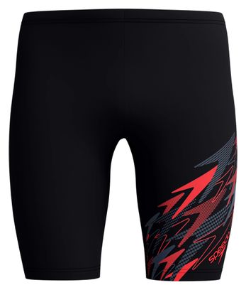 Speedo Medley Logo Schwimmshorts Schwarz/Rot für Herren