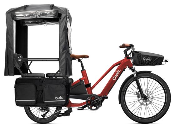 Cargo Longtail Elektrofahrrad O2 Feel Equo 4.3 Mid Shimano Deore 10V 835 Wh 20/26'' Rot Pack Family Extra