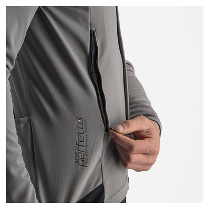 Veste Manches Longues Castelli Perfetto RoS 2 Gris Clair/Foncé