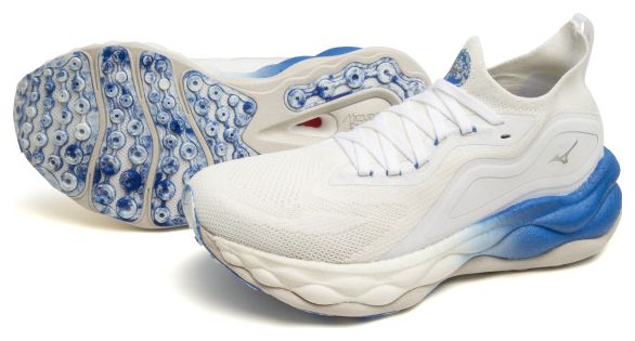 Chaussures de Running Femme Mizuno Wave Neo Ultra Blanc Bleu