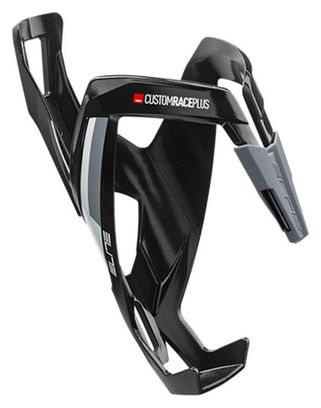 Elite Custom Race Plus Bottle Cage Black White Glossy