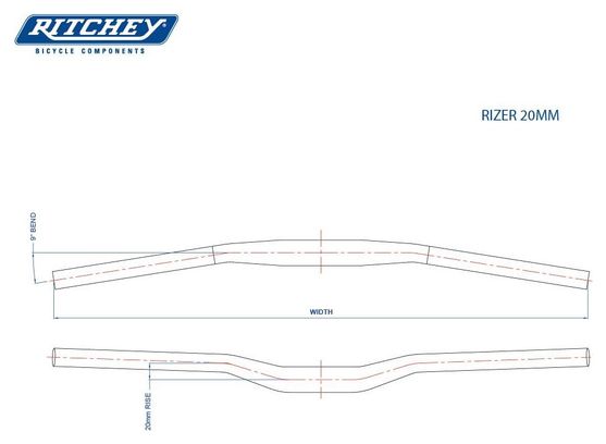 Ritchey Rizer Trail stuur 780 mm Mat Zwart