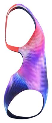 Maillot de Bain Speedo Printed Leaderback Bleu/Rose Fille
