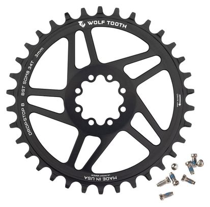 Wolf Tooth Direct Mount Kettenblatt für SRAM 8-Bolt Schwarz