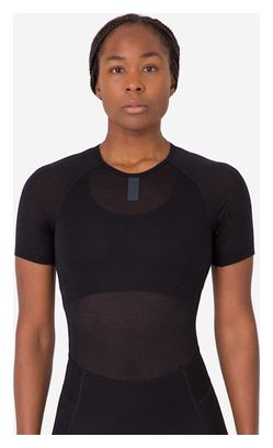 Camiseta interior de manga corta Rapha Merino Lightweight Black para mujer