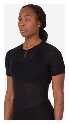 Camiseta interior de manga corta Rapha Merino Lightweight Black para mujer