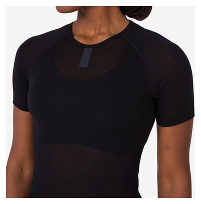 Camiseta interior de manga corta Rapha Merino Lightweight Black para mujer