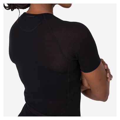 Camiseta interior de manga corta Rapha Merino Lightweight Black para mujer