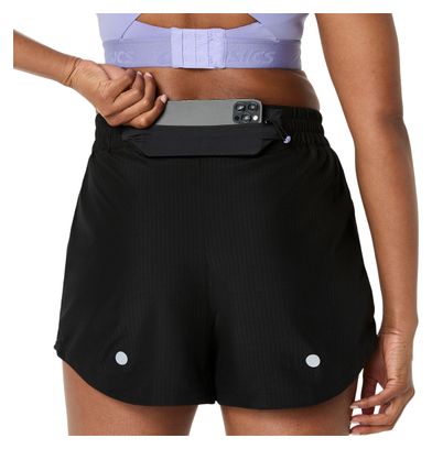 Pantaloncini Asics Nagino Run Adjustable 4in Nero Donna
