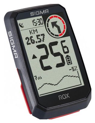 Compteur GPS Sigma ROX 4.0 Pack Cadence Vitesse Cardio Noir