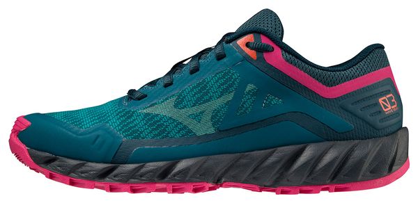 Mizuno Wave Ibuki 3 Running Shoes Blue Pink Women