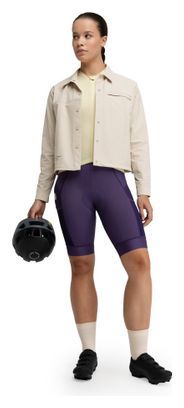 Surchemise été cyclisme gravel femme Emberly Beige Beige