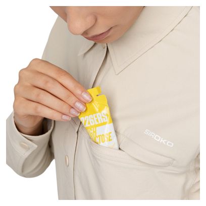 Surchemise été cyclisme gravel femme Emberly Beige Beige