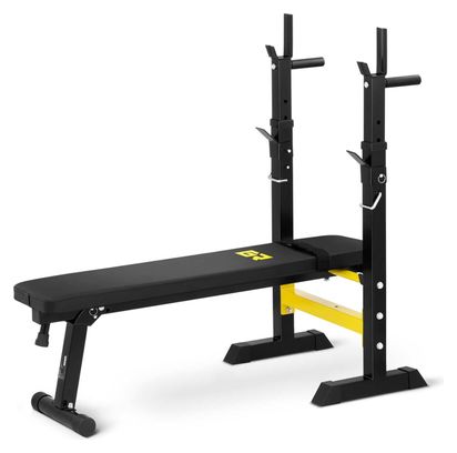 Banc de musculation multifonction avec support de barre et barres doubles poids maximal de l’utilisateur: 110 kg sport fitness musculation
