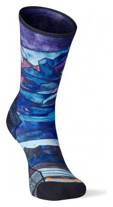 Chaussettes Femme Smartwool Athlete Edition Run Print Bleu 42-45