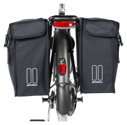 Basil Mara XXL bolsa de bicicleta doble 47 litros negro