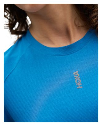 Maglietta da corsa Hoka EveryRun blu da donna