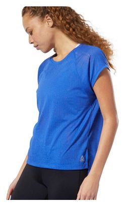 Camiseta de manga corta para mujer Reebok Burnout Azul