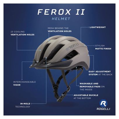 Casque Velo Rogelli Ferox II - Unisexe - Taupe