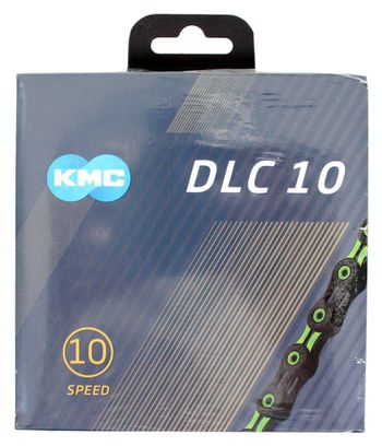 KMC Chaîne de vélo Dlc10 Noir/Vert 116 maillons